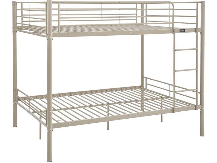 Lit double superposé avec sommier inclus Adam - 140 x 190 cm - Taupe