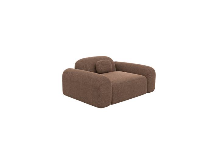 Design Loungesessel „Ravello“ mit Strukturstoff-Bezug Strukturstoff Braun BLOOMINGLOFT Collection