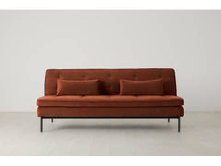 Model 11 Dreisitzer-Schlafsofa, Ziegelrot