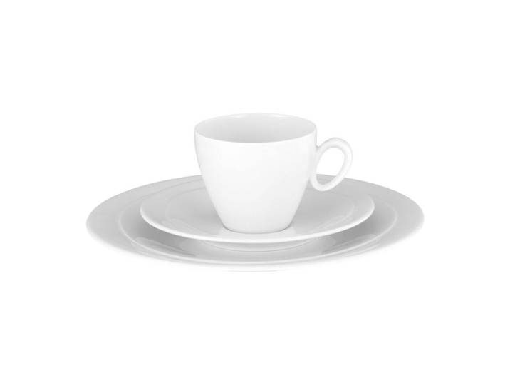 Seltmann Weiden Kaffeeservice Trio Weiß weiß 18-tlg., Keramik, 18-teilig, Rund, 24x18.1x43 cm, Geschirr, Geschirrsets, Kaffeeservice