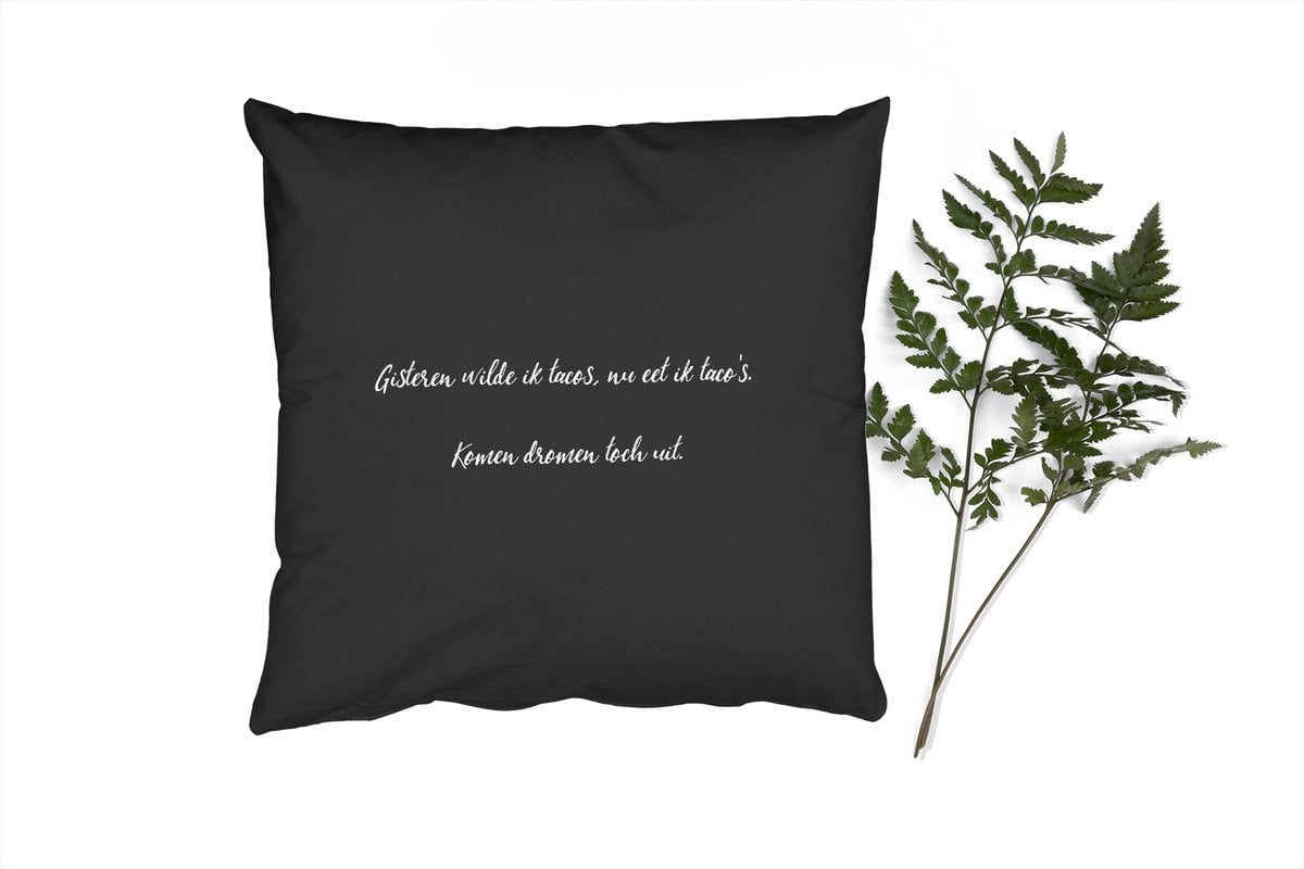 PillowMonkey Sierkussen Taco Lover Follow Your Dreams - 45 x 45 cm