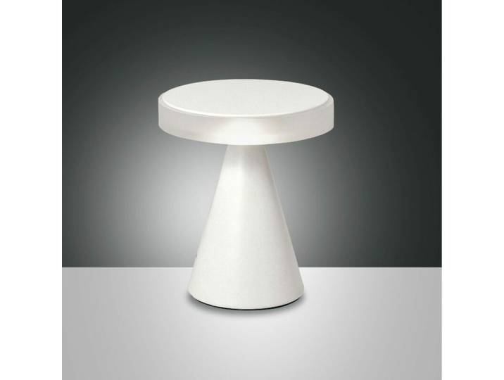 Fabas Luce Tischleuchte Neutra - Weiß Modern integrierter Dimme