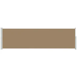 vidaXL Ausziehbares Seitenmarkise Taupe 600 x 160 cm Polyester