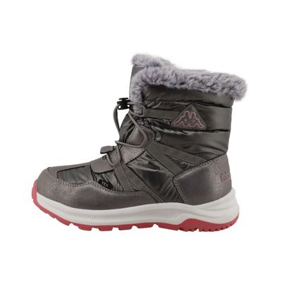 Winterboots KAPPA "RUTH", Mädchen, Gr. 27, Synthetik, grau (grau, rose), Schuhe Winterboots, Winterschuhe, Winterstiefel, Snowboots, wasserdicht