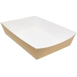 MONOUSO - Kraft KartonSchale für Frittiertes 900ml 17x11x4cm (800 Stück)