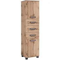 Bad Hochschrank in Wildeichefarben 40 cm breit