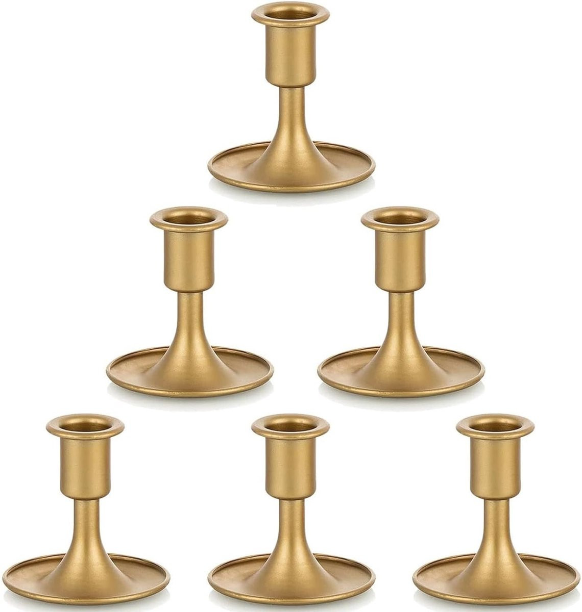 Gouden Kandelaar voor Staafkaarsen - Elegante Kaarsenhouder voor Tafeldecoratie