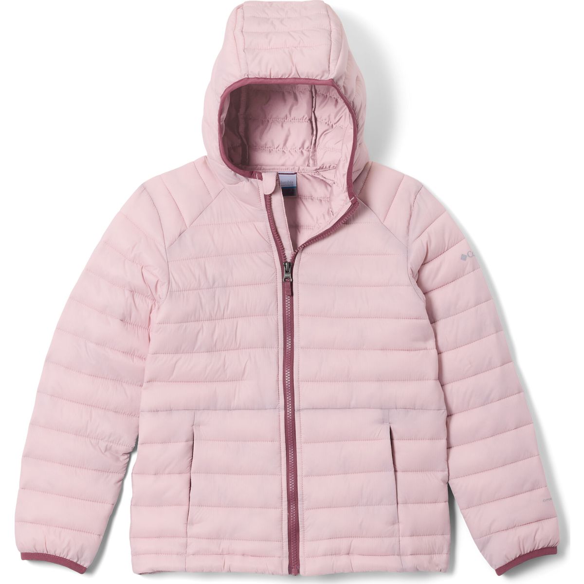 Columbia Youth Powder Pass Hooded Puffer Jacket mineral pink (618) S 215487-2154871-618-S