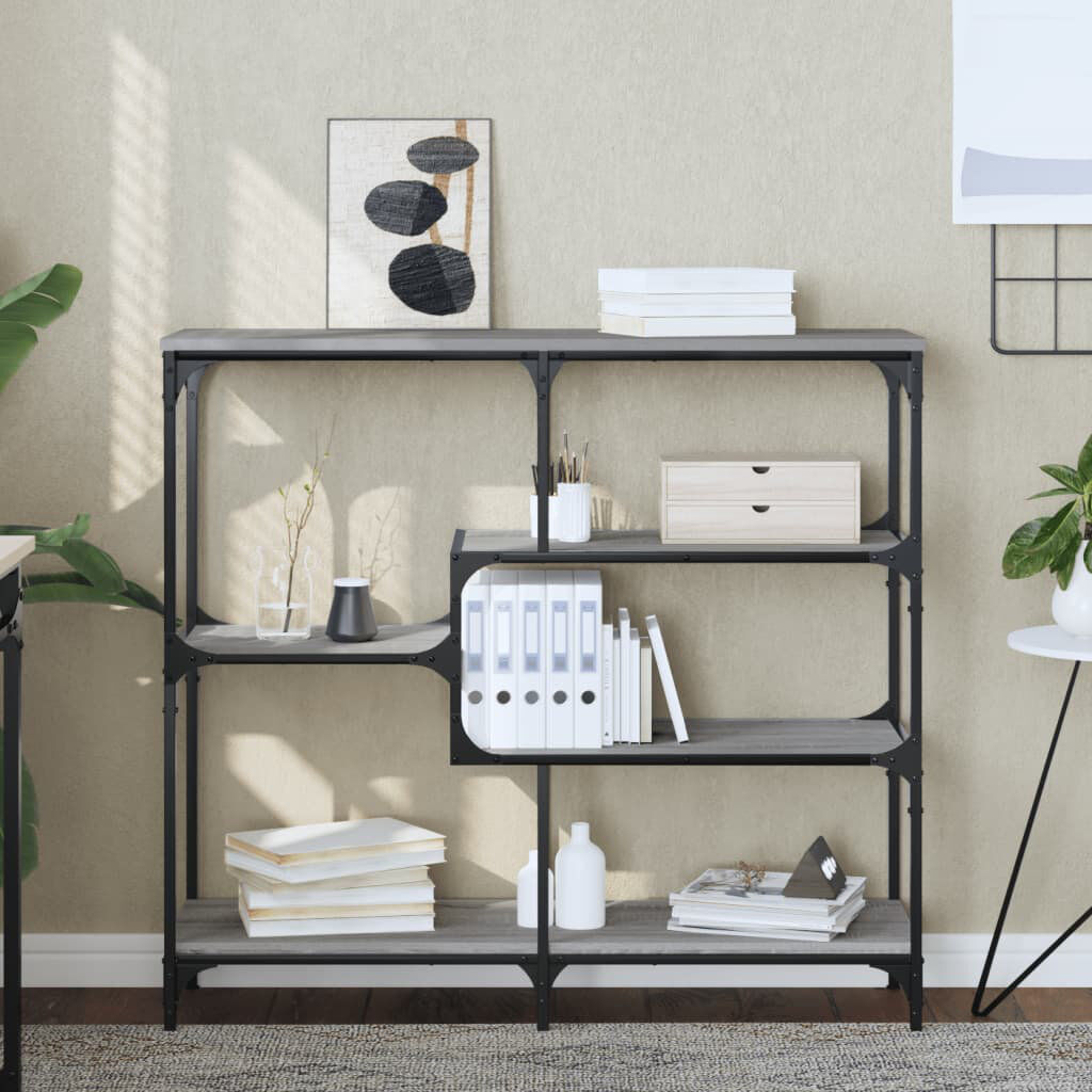 vidaXL Console Table Grey Sonoma 95cm H x 103cm W x 32cm D