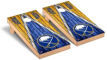 Skip's Garage Buffalo Sabres NHL Triangle Cornhole Board Set