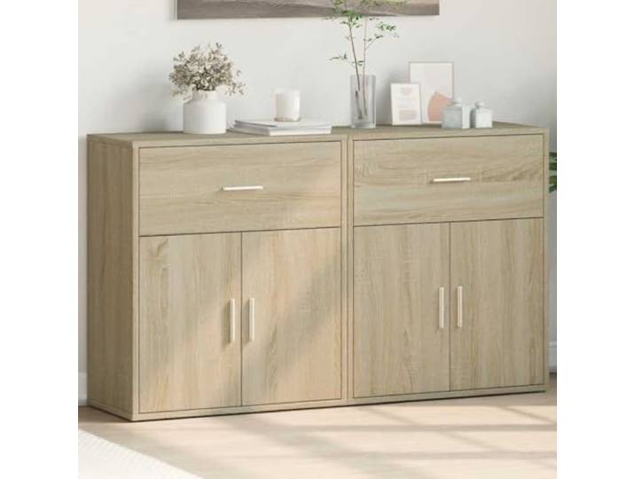 HEFZGDB Robustes Sideboard mit feuchtigkeitsbeständigem Material und glatter Oberfläche aus Holzwerkstoff zur Aufbewahrung von Büchern und Zeitschriften, praktisches Sideboard mit großer
