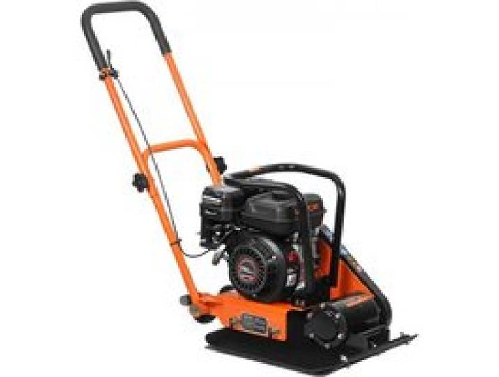 VEVOR Benzin Rüttelplatte, 6,5 PS (196 CC) Motor, 5600 U/min Vibrationsstampfer, 10,5 kN Verdichtungsdruck, 510x370 mm Platte, Handgeführter Rüttler für Pflasterarbeiten, Asphalt & Fundamente