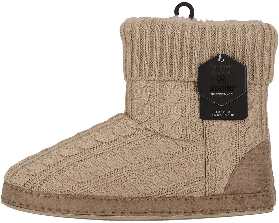 Hausboots APOLLO, Damen, Gr. 39/40, beige (taupe melange), Obermaterial: 100% Polyester. Futter: 100% Polyester. Laufsohle: 100% Gummi, meliert, Schuhe Hausboots, komfortable und langlebig