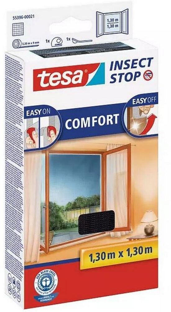 Fliegengitter-Gewebe TESA "- Set", grau (gewebe: grau), B:130cm H:130cm, Insektenschutzgitter, Fliegengitter-Gewebe gewebe: grau B/H: 130cm x 130cm