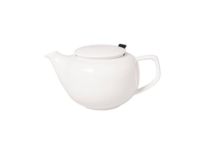 Teekanne VILLEROY & BOCH Teekanne mit Deckel & Filter Afina 420 ml weiß , weiß, Kannen, Teekanne