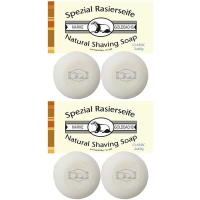 Rasierseife Classic 2er Pack Golddachs 2x 2x2x60 g Seife