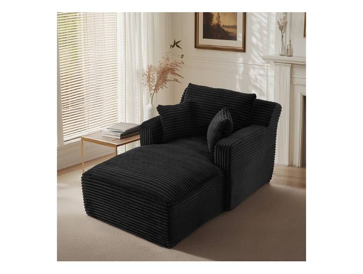 ANYSUN Sofa Cord-Schlafsofa mit 2 Kissen,Bequemes Einzelsitz-Bodensofa,Loungesofa, Relaxsessel Cord,Sessel,Loungesessel Cord,Lesesessel bequem, fur Wohnzimmer, Büro & Wohnung,Apartment,ohne Montage