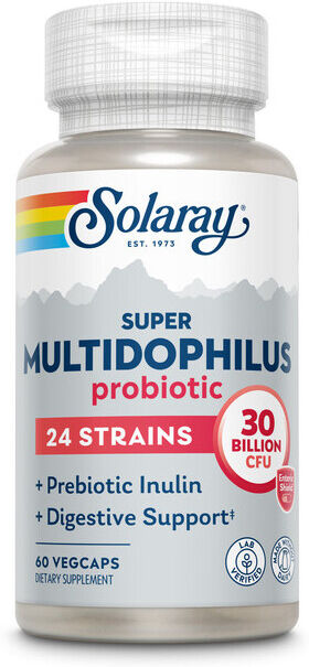 Solaray Super Multidophilus 24 Strain 30 Billion CFU 60 Vegetable