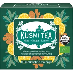 Bio Mate Ingwer Zitrone Kräutertee in Musselinbeuteln, 20 St.