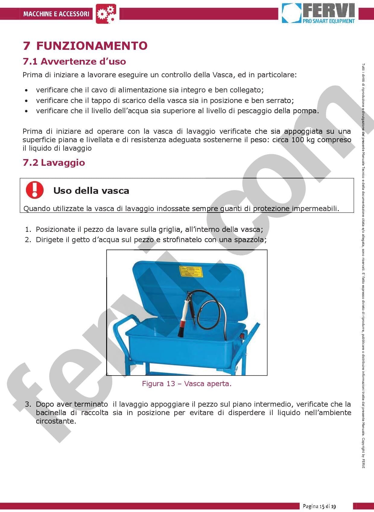 Fervi 0232 Vasca di lavaggio su carrello
