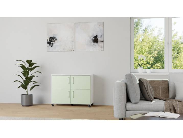 Container nach Maß - Rollcontainer mit vielen Optionen MDF Beschichtet MDF Weiß matt