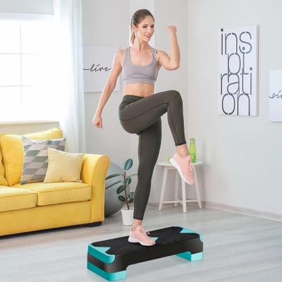 Multicon Wholesale Hub Adjustable Height Aerobic Step Platform With Risers, Non Slip Stepper For Gym, Muscle Exercise, Toning, And Home Workout Adjustable Height Aerobic Step Platform With Risers, Non Slip Stepper For Gym, Muscle Exercise, Toning, And Hom
