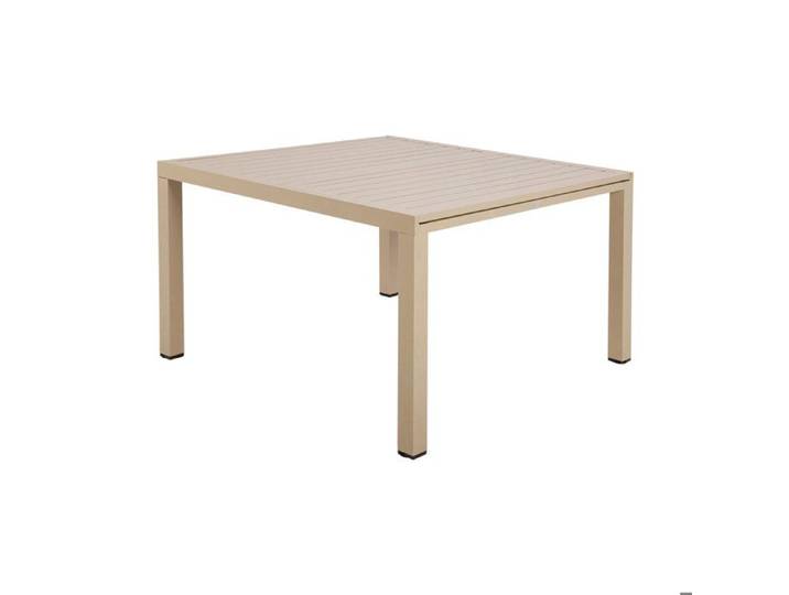 Table en alu carree extensible 120x120- 180 cm coloris Creme