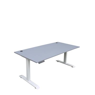 Lüllmann Elektrisch höhenverstellbarer Schreibtisch, 600-1250 x 1200 x 800 mm, lichtgrau