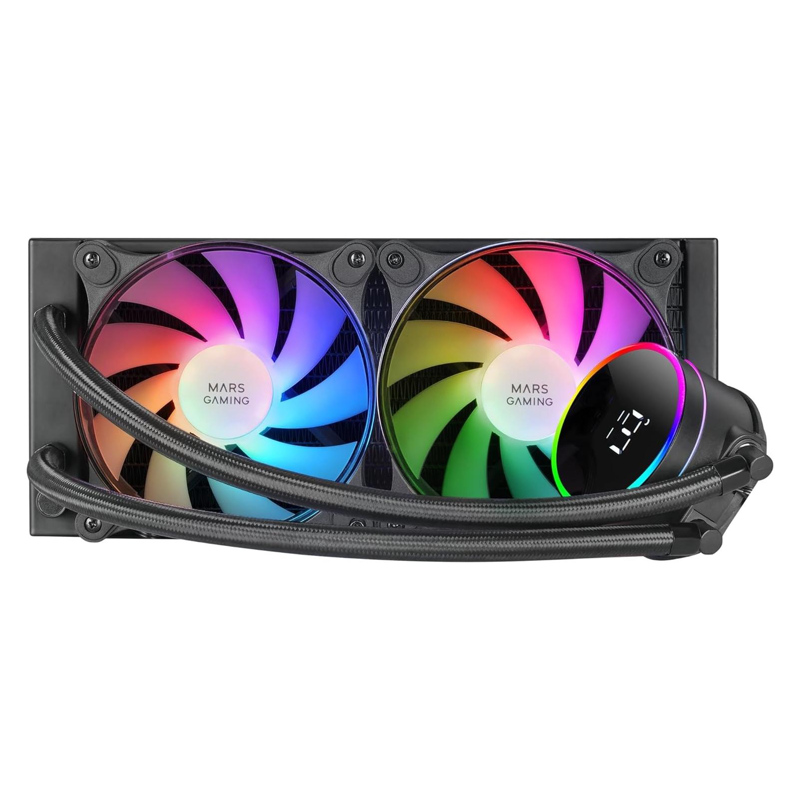 Mars Gaming Kit Watercooling Aio Ml-Lcd RGB - 240mm (Noir) (MLLCD240)