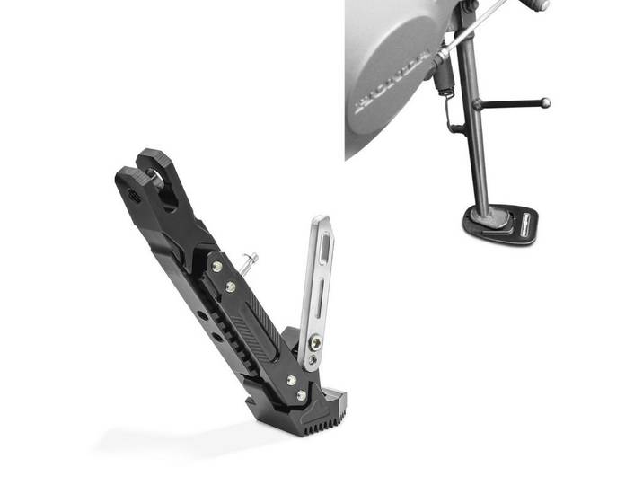 Tourtecs Sitzbank Set: Motorrad Seitenständer Universal Höhenverstellbar Aluminium # sch
