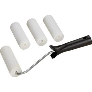 Böttcher-AG Farbroller Schaumstoff, 10cm, für Lack, mit 4 Lackwalzen