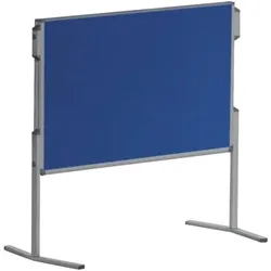 Moderatorentafel PRO, klappbar, Filz/Filz, Aluminiumrahmen,1200x1500 mm,blau