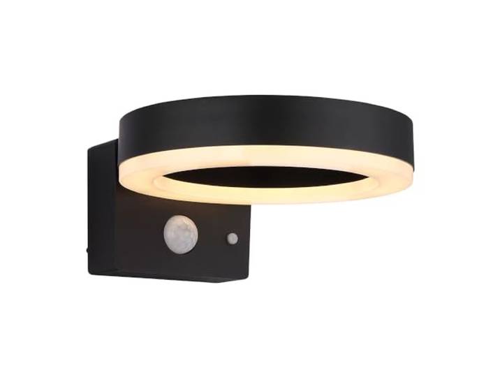 Solarleuchte Wandleuchte LED Sensor IP44 Stufenschalter Schwarz Gartenlampe