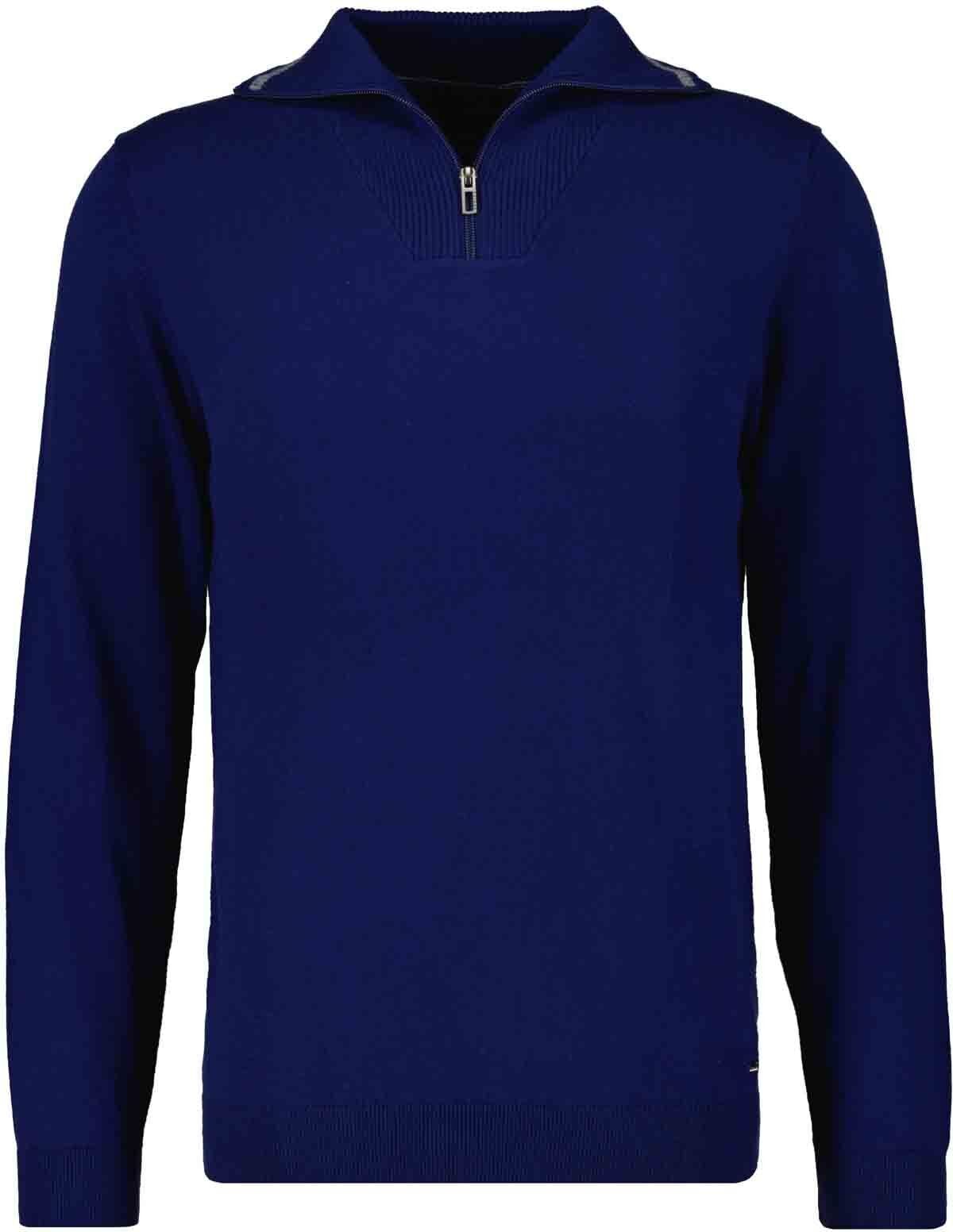 Rundhalspullover RAGMAN, Herren, Gr. 56, blau (royal blau, 722), Strick, 95% Baumwolle, 5% Kaschmir, Pullover Rundhalspullover royal blau, 722 56