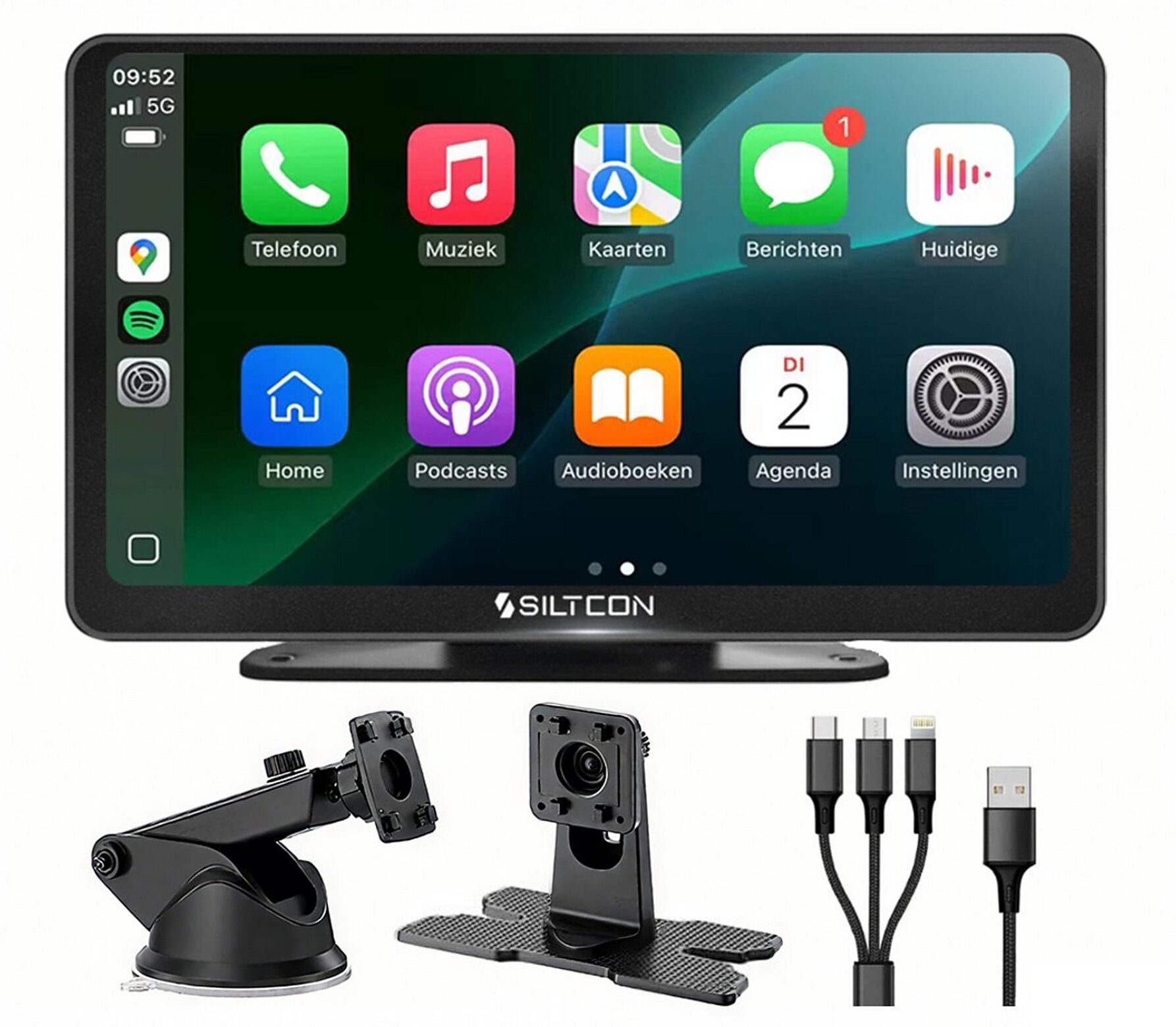 Siltcon CarPlay Bildschirm 7 Zoll Android Auto Touchscreen