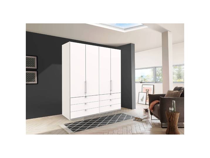 Armoire à portes pliantes II 200 x 216cm Blanc/Blanc