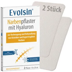 Evolsin Narbenpflaster mit Hyaluron & Patchtronik 2 St