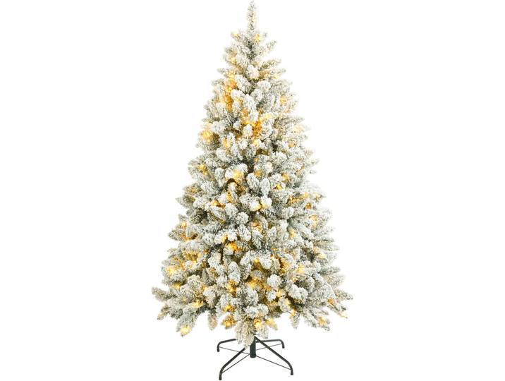 Rebecca Mobili Sapin de Noël 210 cm avec 400 lumières en PVC\, vert et blanc