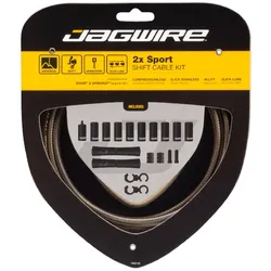 JAGWIRE Schaltzugset Sport 2x | Road & Mountain carbon silber