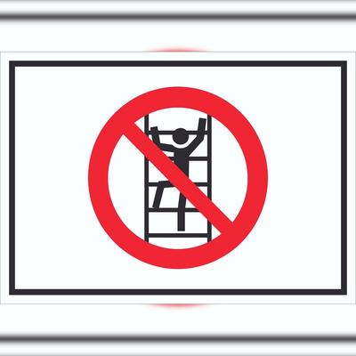 HB-Druck Schild Klettern verboten Symbol A2 (420x594mm)