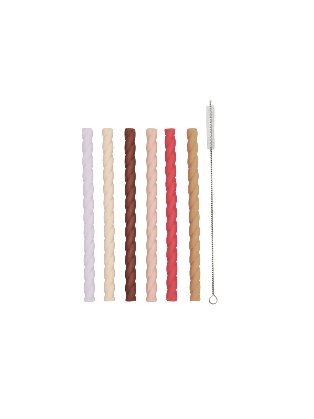 OYOY MINI Mellow Silikonstrohhalme - 6er-Pack