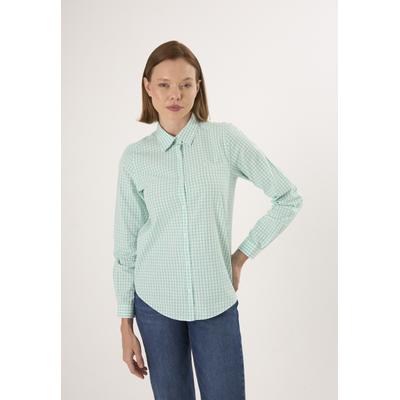 Hemdbluse FELIX HARDY "Kariertes Langarmhemd", Damen, Gr. S, grün, 100% Baumwolle, Blusen Hemdbluse