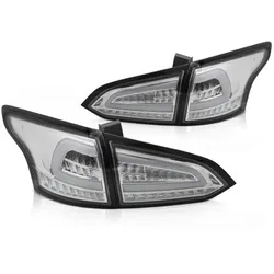 Voll LED Lightbar Rückleuchten passend für Ford Focus MK3 Turnier Bj. 11-18 Chrom