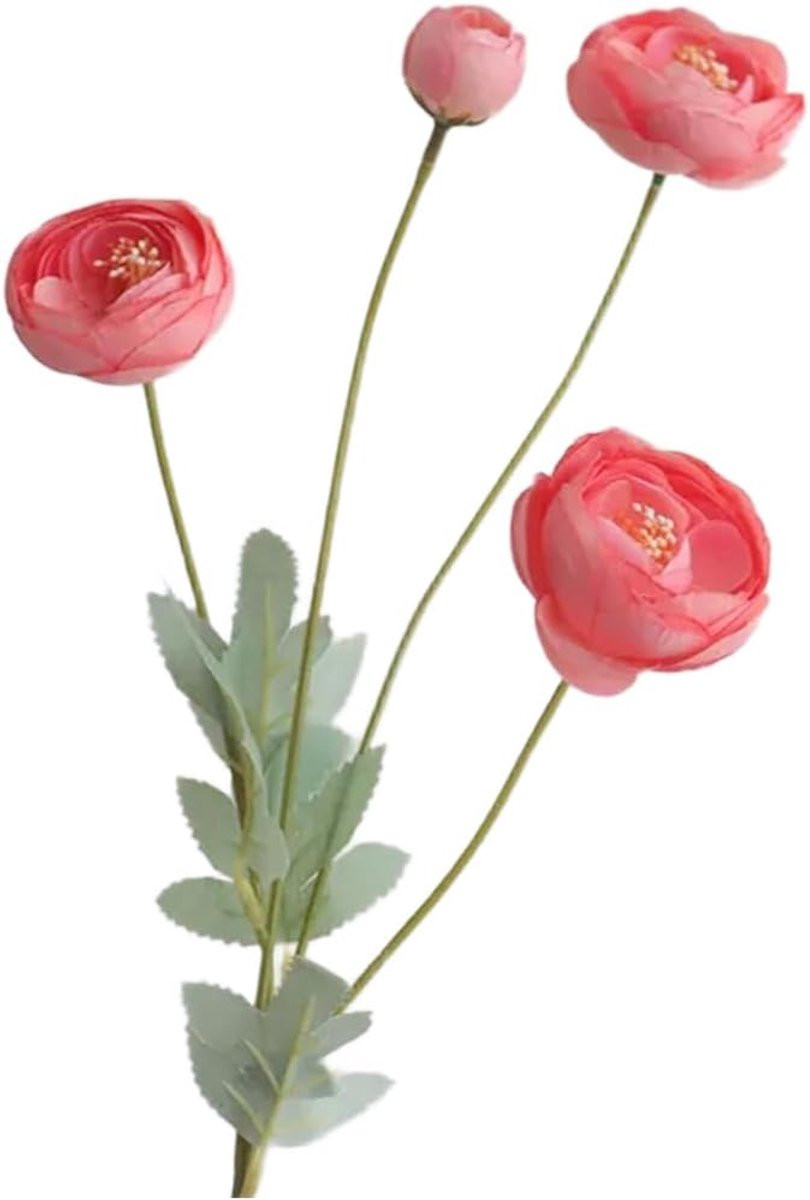 Zijden Lotus Bloemen Kunstbloemen Set Lichtroze - 4 Stuks