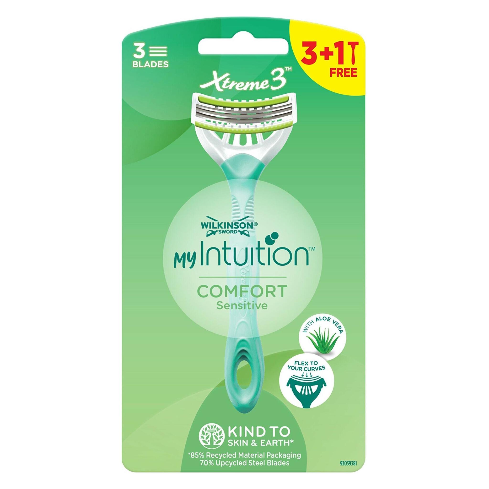Wilkinson My Intuition Xtreme3 Comfort Sensitive Disposable Women'S Shavers 4Pcs (WJD002)