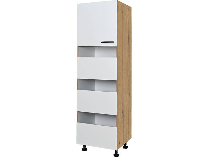 Vorratsschrank EXPRESS KÜCHEN Arta , weiß, B:60cm H:207cm T:58cm, Holzwerkstoff, Schränke, Vorratsschrank, vormontiert