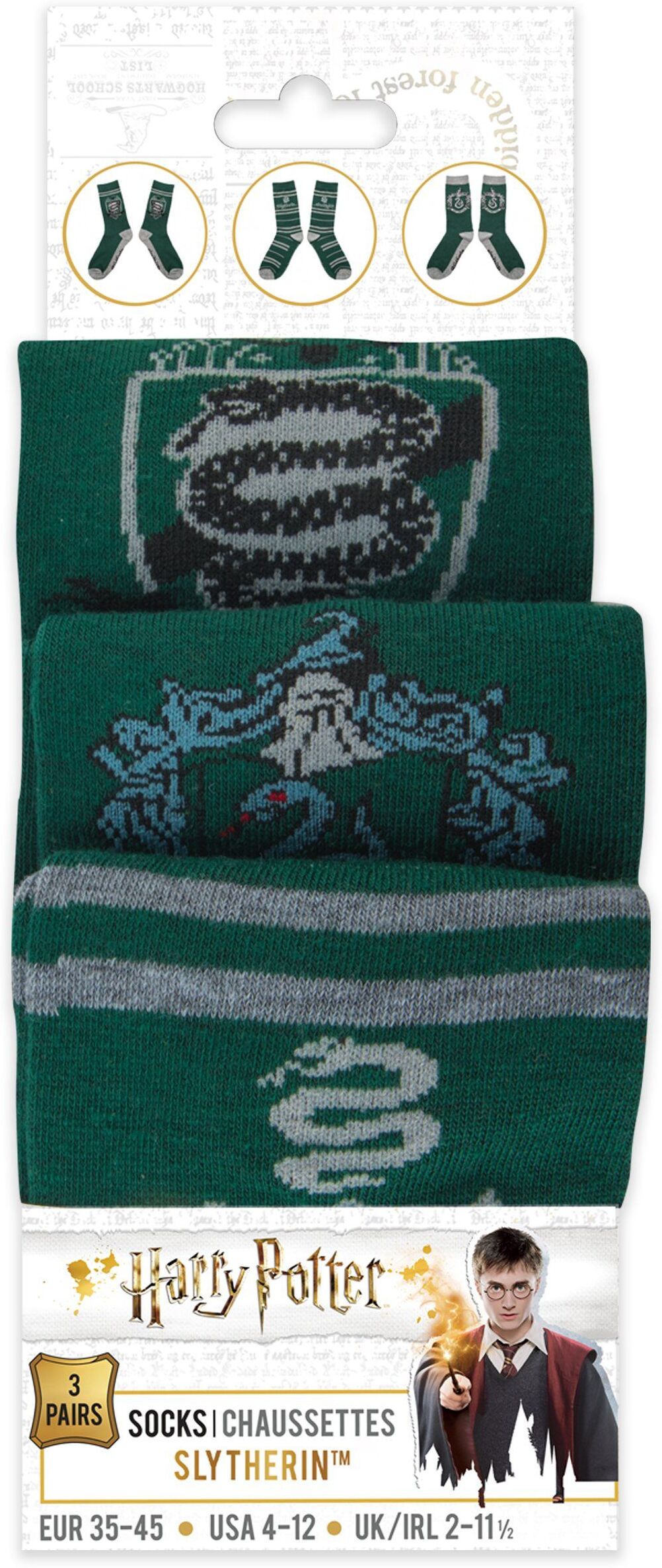 Harry Potter - Slytherin - 3 pairs of Socks