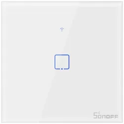 Sonoff T0EU1C-TX Smart Wall Switch, 1-Kanal Wand-Schaltaktor, weiß, ohne Rahmen, WiFi