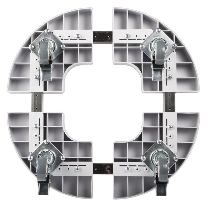 Qvant UNIVERSALFUSS VERSTELLBARE ROLLEN 3847K Klimaanlagenzubehör Halterung für Klimageräte (3847K-GREY)