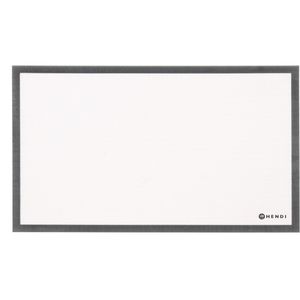 Hendi Backmatte 677810, aus Silikon, weiß / schwarz, backofenfest, antihaftend, 53 x 32,5 cm